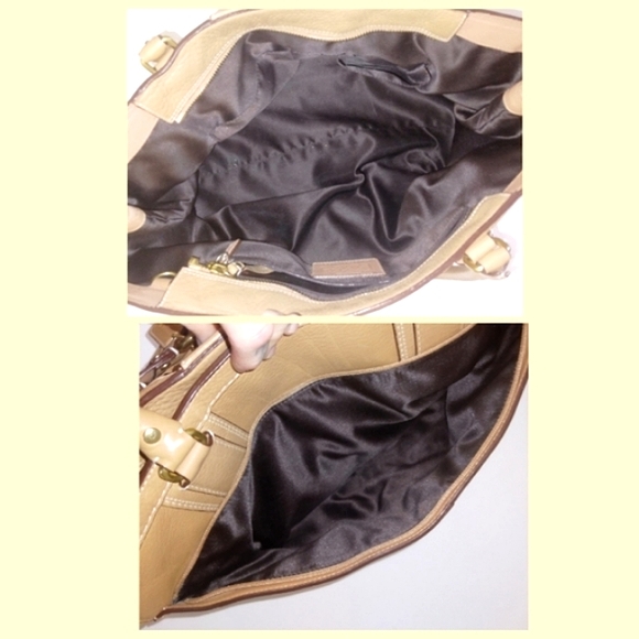 COACH XL Pebbled Leather Hampton Carryall in Light Camel - Picture 6 of 15